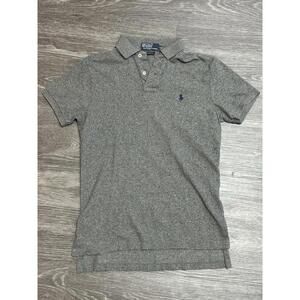 Ralph Lauren Polo Short Sleeve Shirt Slim Mens Small Gray